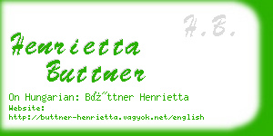 henrietta buttner business card